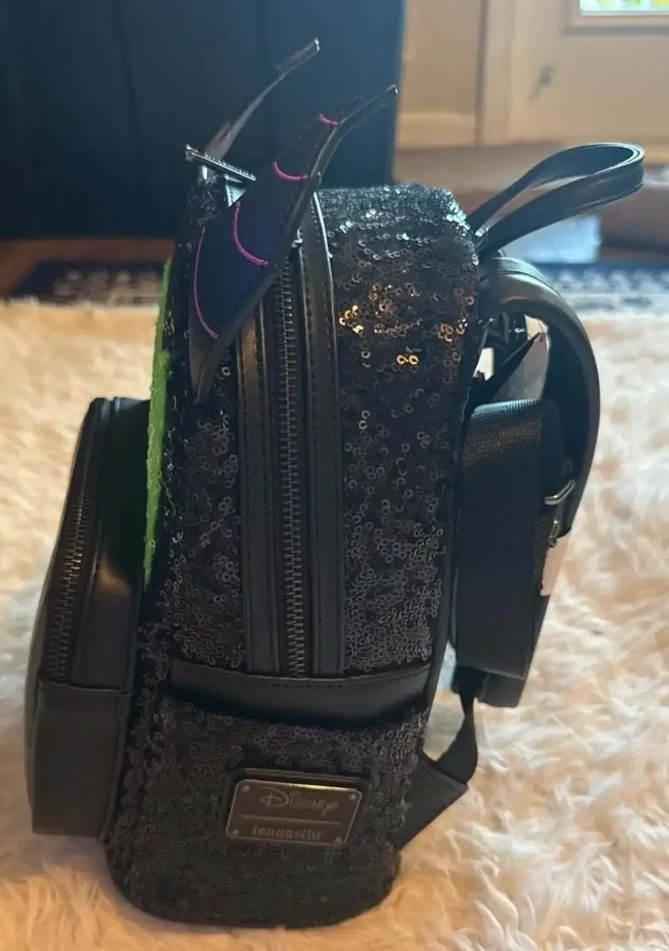 Loungefly Disney Sleeping Beauty‎ Maleficent Dragon Sequin Mini Backpack